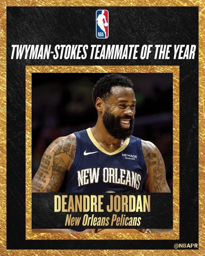 bb贝博-NBA官方：37岁小乔丹获年度最佳队友奖 8分优势险胜霍勒迪